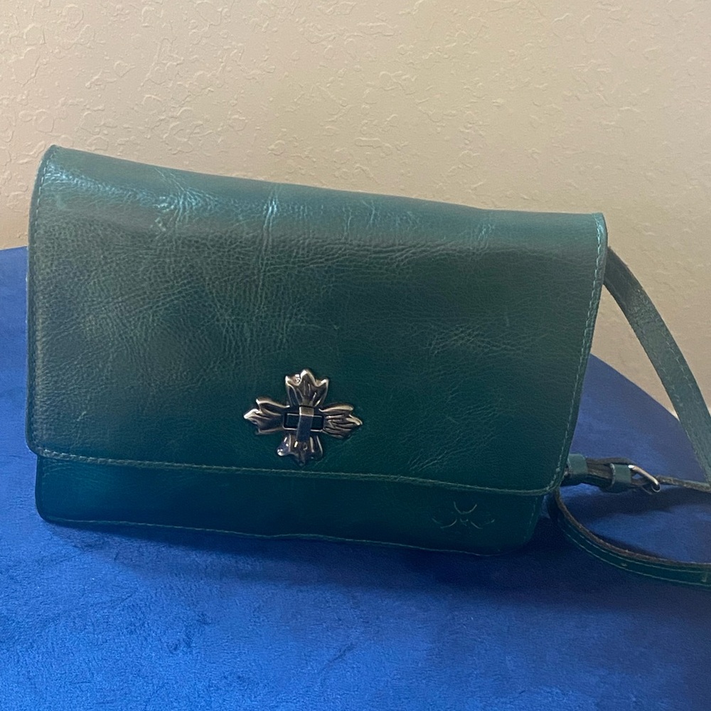 Patricha Nash Shoulder/cross body leather dimensions 7 7/8 width 9
